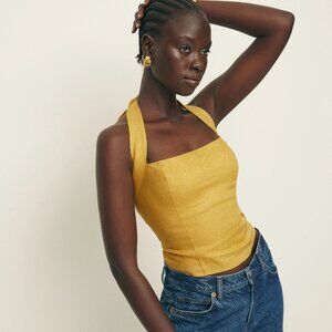 Reformation Malika Linen Top